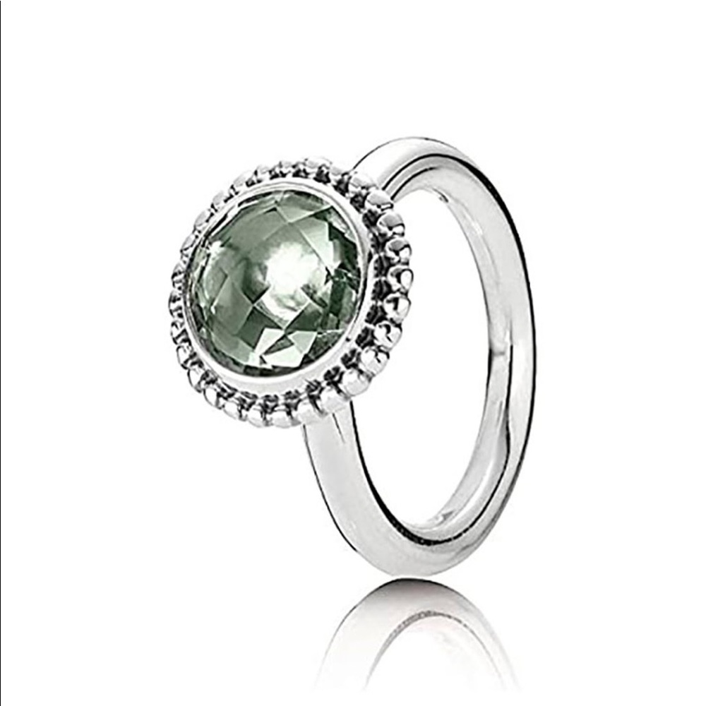 Pandora Light Green, Silver Ring